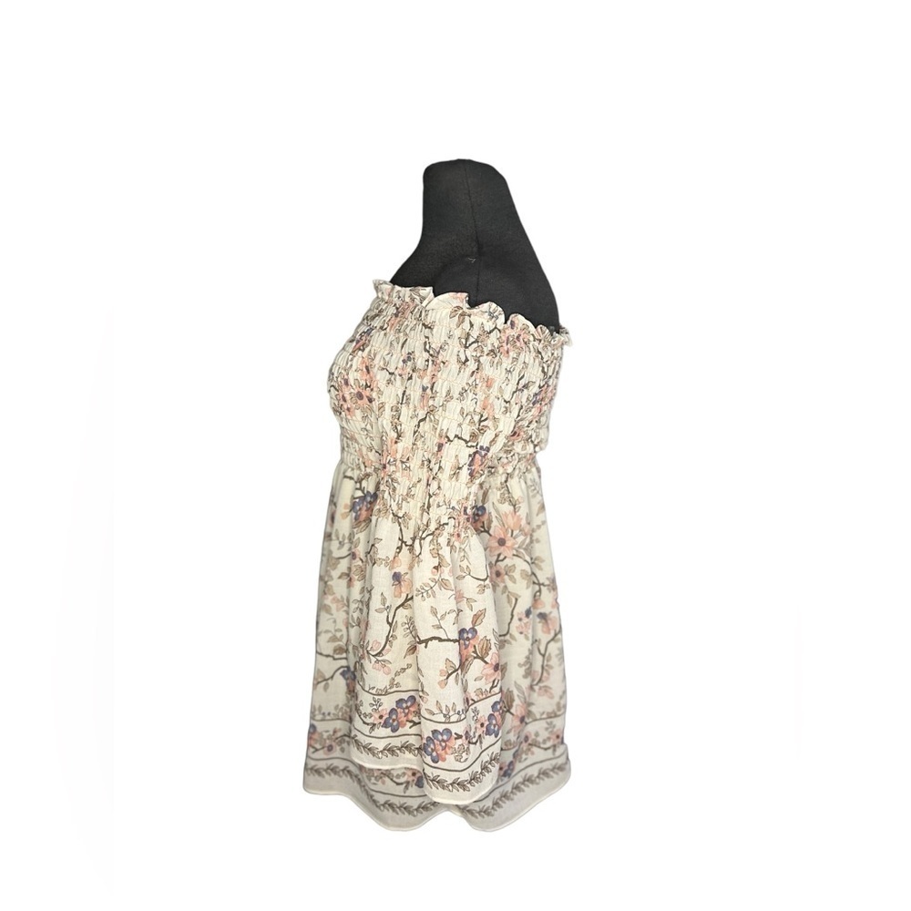Max Studio  Smocked Off Shoulder Floral Blouse  Small - Picture 3 of 5
